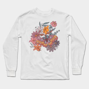 Pink Purple Boho Moth Long Sleeve T-Shirt